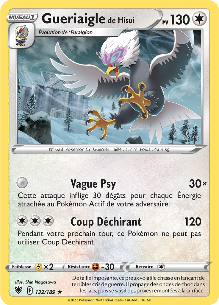 Gueriaigle de Hisui - EB Astres Radieux - 132/189 - Rare