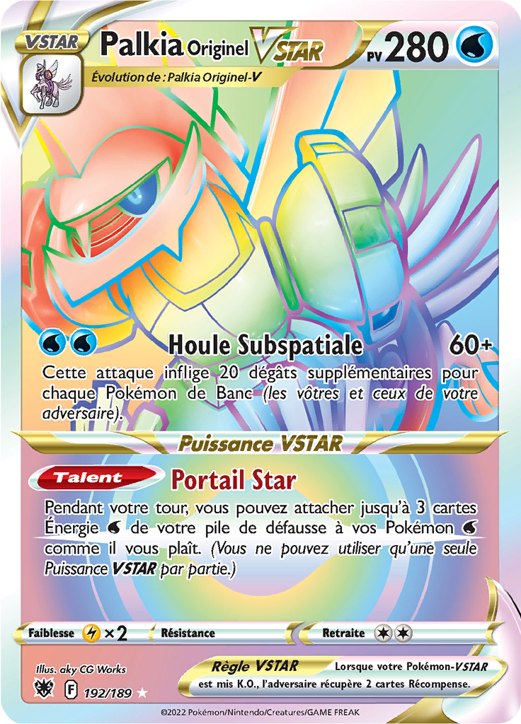 Palkia Originel VSTAR - EB Astres Radieux - 192/189 - Ultra rare