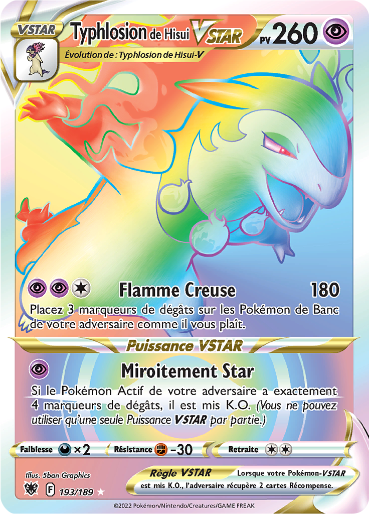Typhlosion de Hisui VSTAR - EB Astres Radieux - 193/189 - Ultra rare