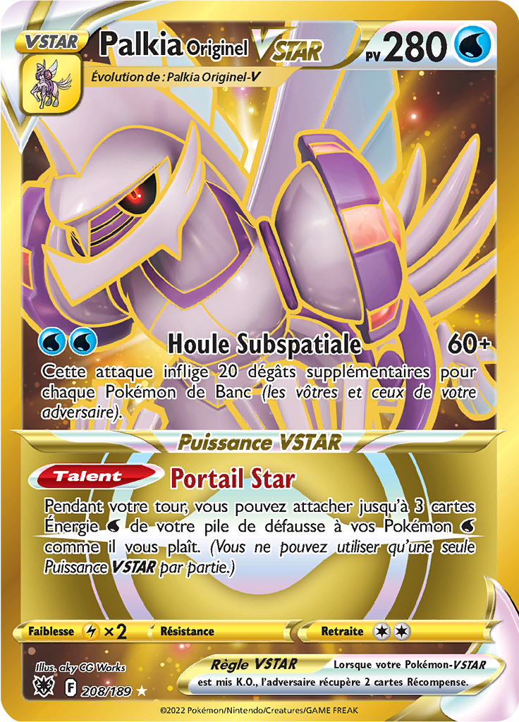 Palkia Originel VSTAR - EB Astres Radieux - 208/189 - Ultra rare