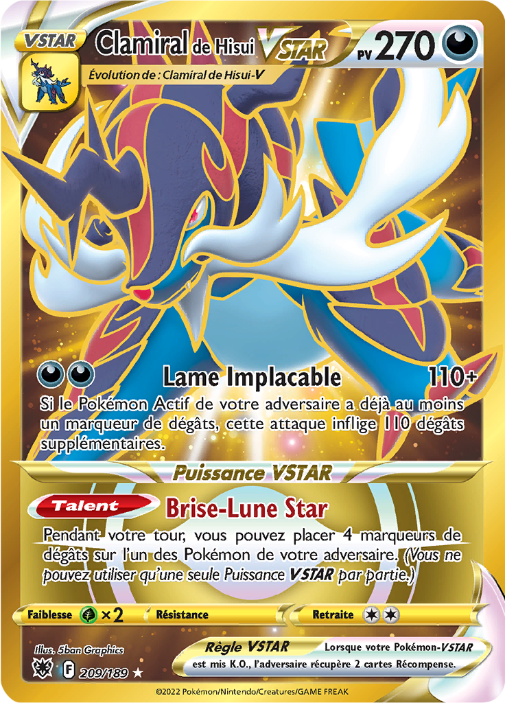 Clamiral de Hisui VSTAR - EB Astres Radieux - 209/189 - Ultra rare