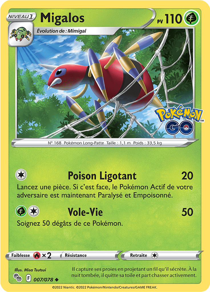 Migalos - Pokémon GO - 007/078 - Peu commune