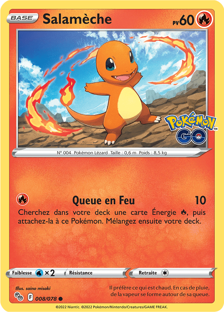 Salamèche - Pokémon GO - 008/078 - Commune