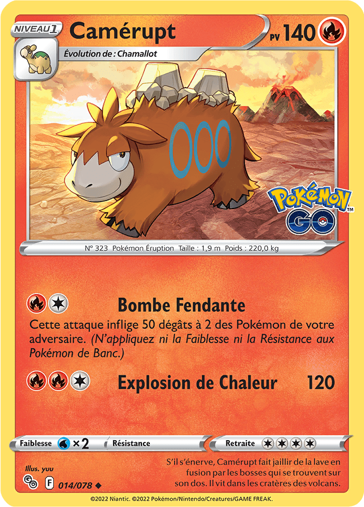 Camérupt - Pokémon GO - 014/078 - Peu commune