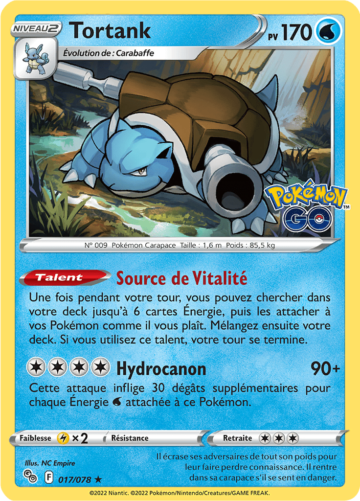 Tortank - Pokémon GO - 017/078 - Holographique