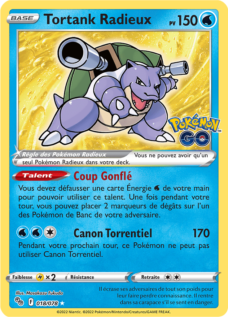 Tortank Radieux - Pokémon GO - 018/078 - Ultra rare