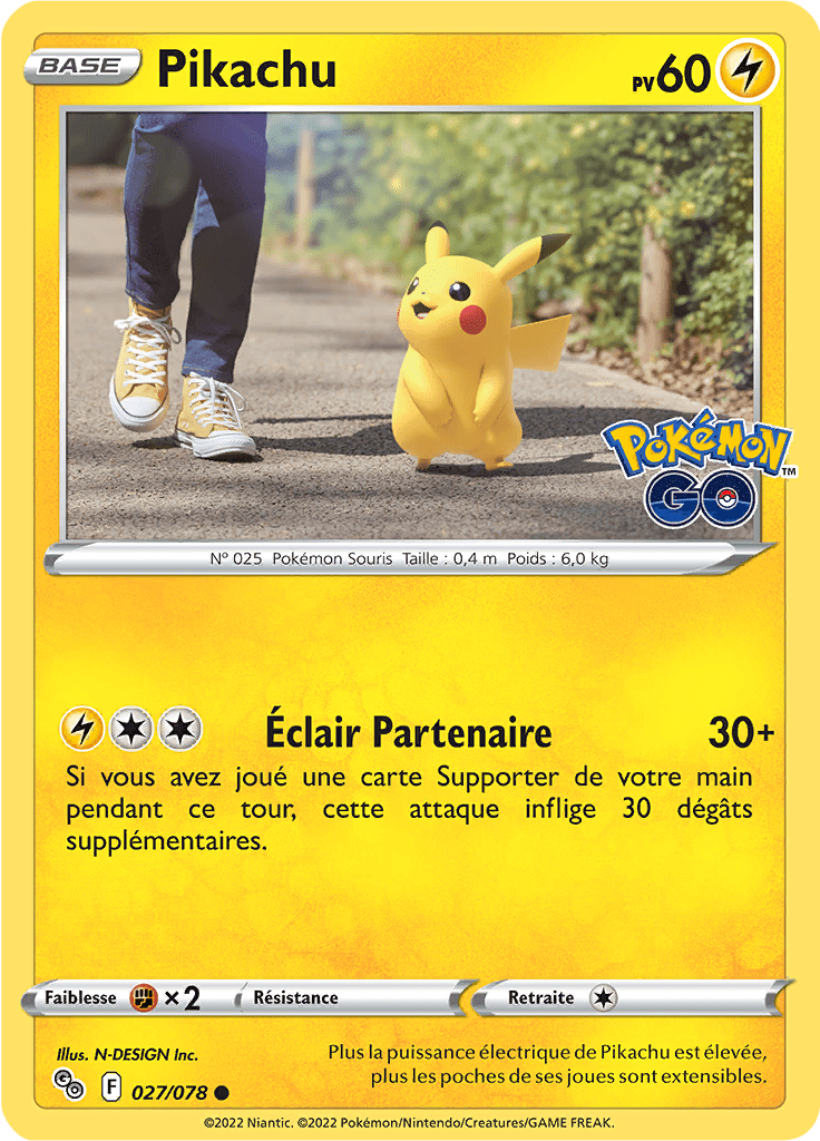Pikachu - Pokémon GO - 027/078 - Commune