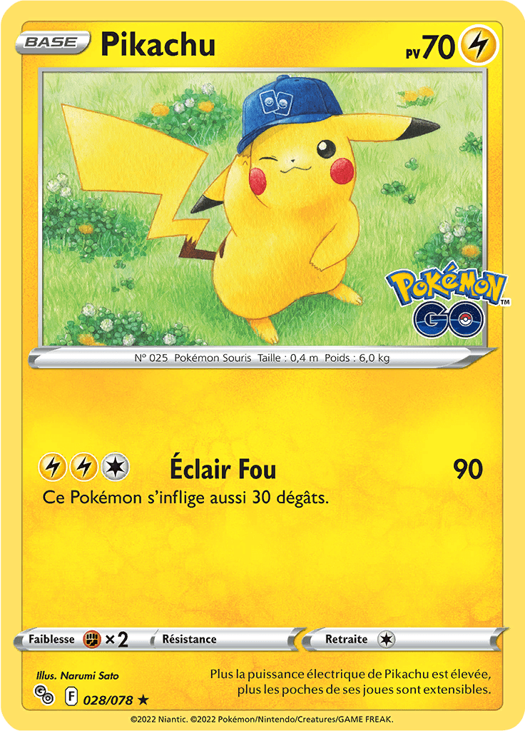 Pikachu - Pokémon GO - 028/078 - Holographique