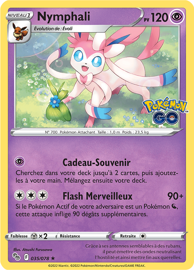 Nymphali - Pokémon GO - 035/078 - Holographique