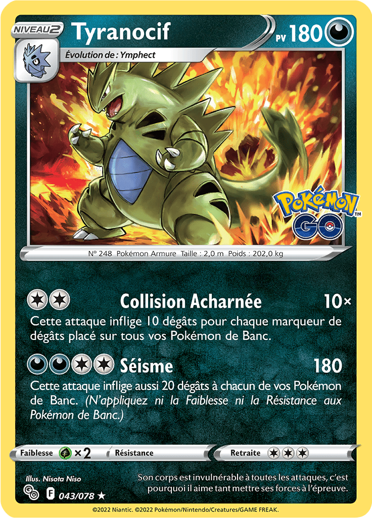 Tyranocif - Pokémon GO - 043/078 - Holographique