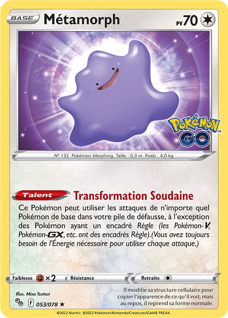Métamorph - Pokémon GO - 053/078 - Holographique