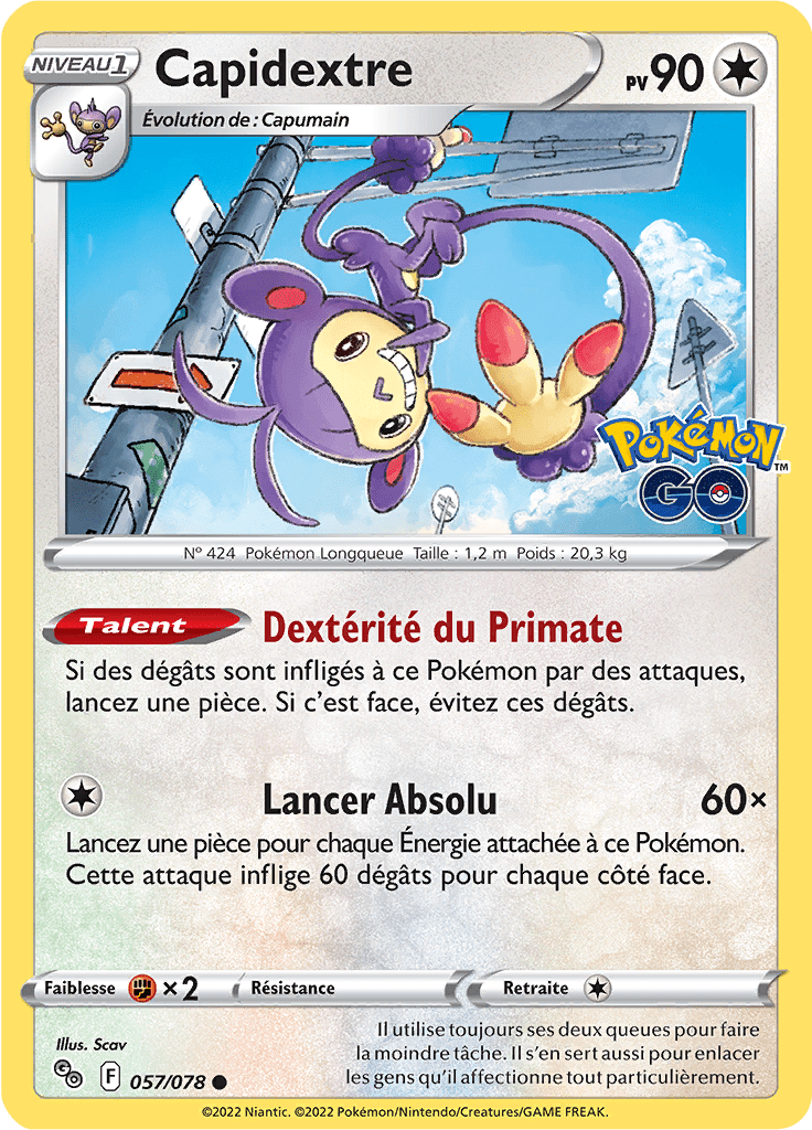Capidextre - Pokémon GO - 057/078 - Peu commune