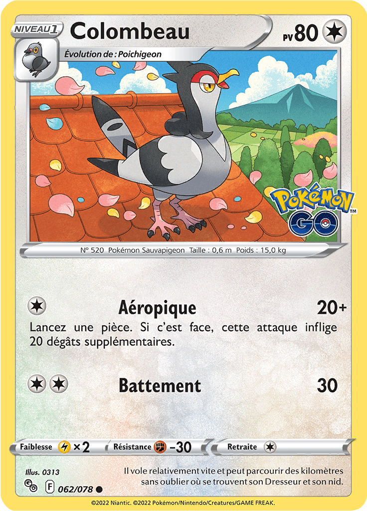 Colombeau - Pokémon GO - 062/078 - Peu commune