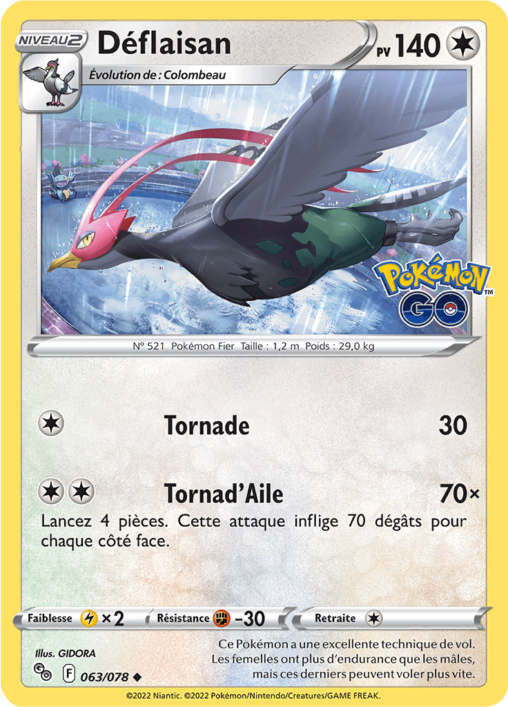Déflaisan - Pokémon GO - 063/078 - Rare