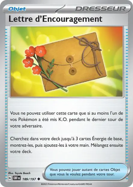 Lettre d'Encouragement -  -  - Peu commune