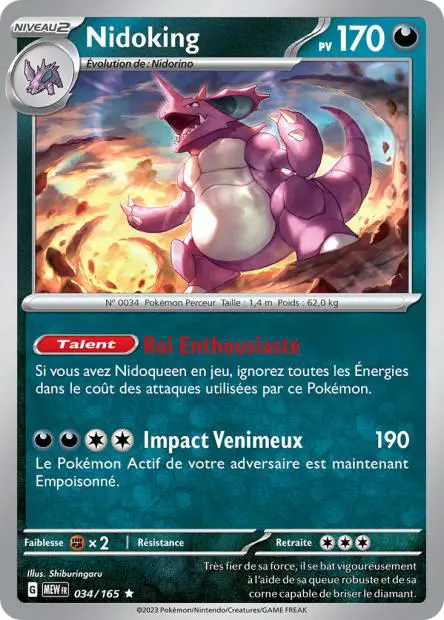 Nidoking -  -  - Holographique