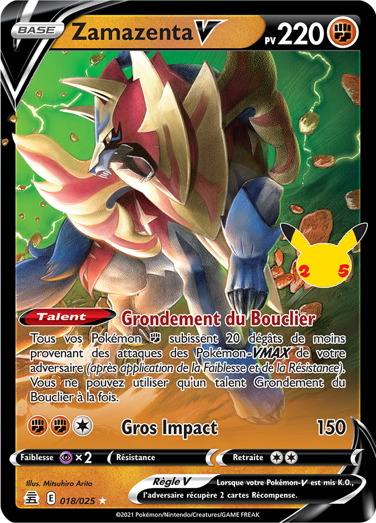 Zamazenta V - Célébrations - 018 - Holographique rare V