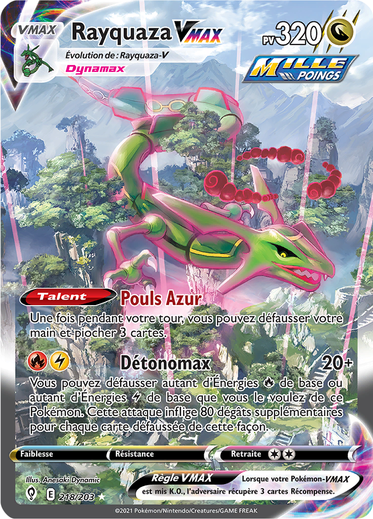 Rayquaza V - EB Évolution Céleste - 218 - Full Art Gold