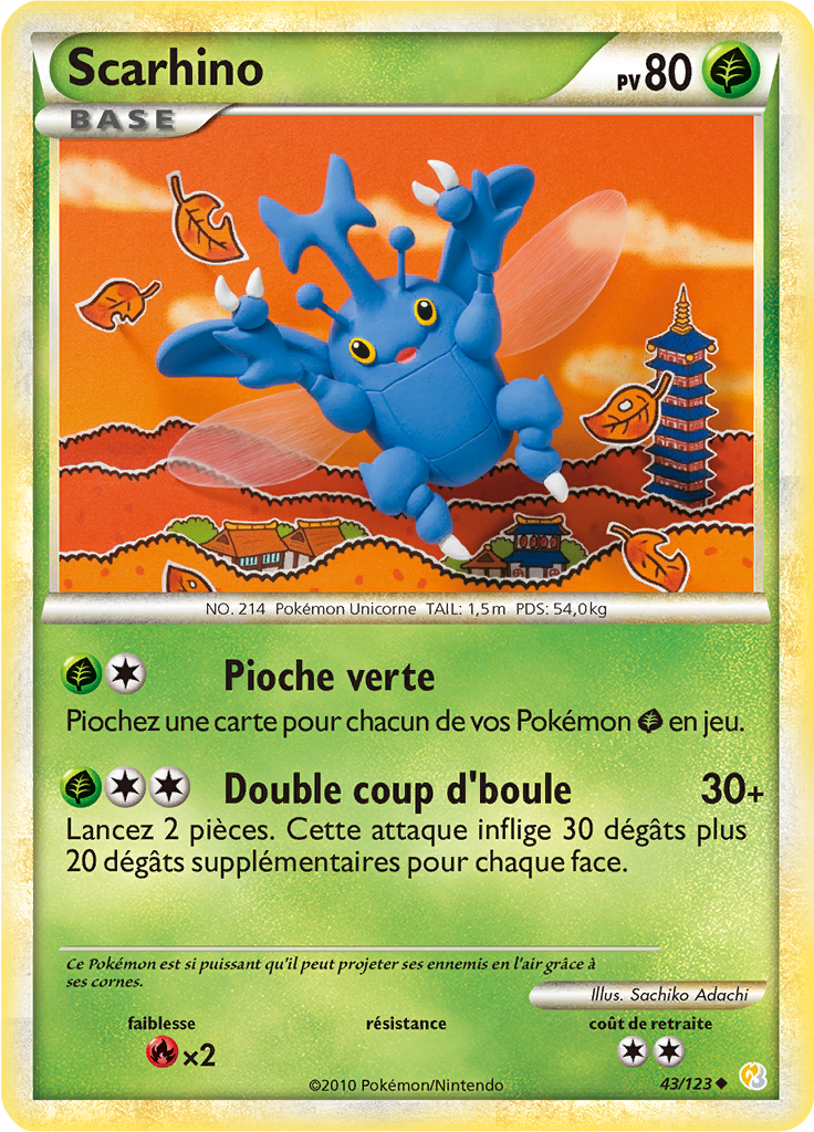 Scarhino - HeartGold SoulSilver - 043 - Peu commune