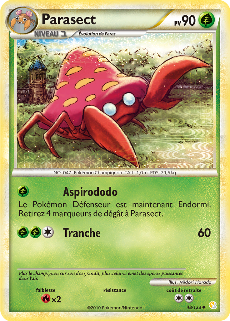 Parasect - HeartGold SoulSilver - 048 - Peu commune