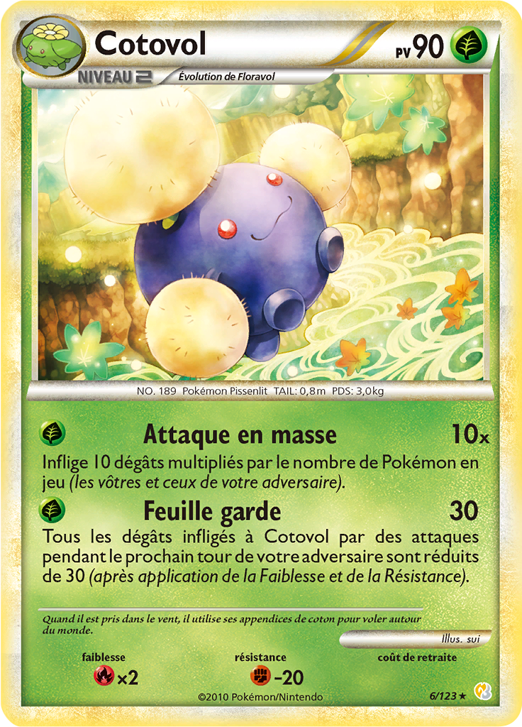 Cotovol - HeartGold SoulSilver - 006 - Holographique rare