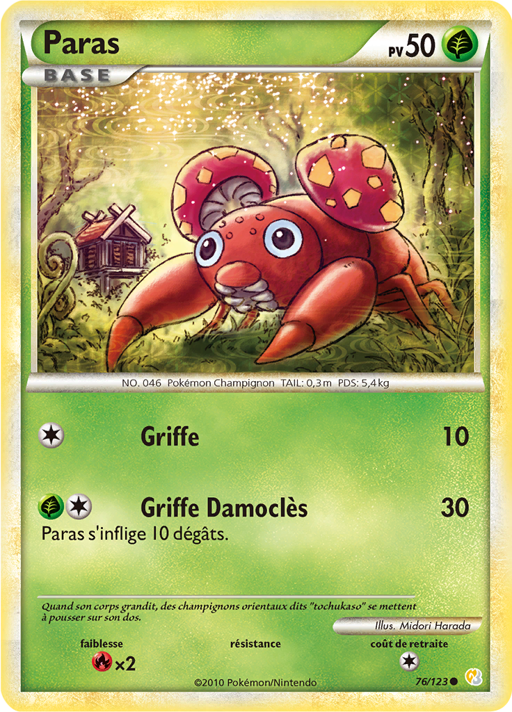 Paras - HeartGold SoulSilver - 076 - Commune