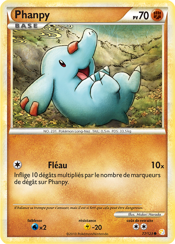 Phanpy - HeartGold SoulSilver - 077 - Commune