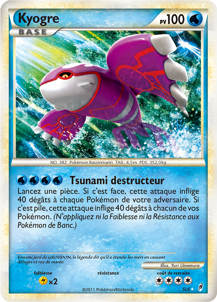 Kyogre - L'Appel des Légendes - SL6 - SL rare