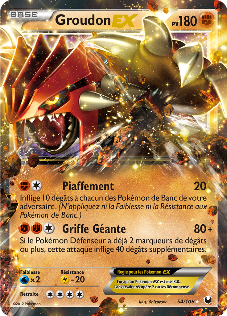 Groudon EX - NB Explorateurs Obscurs - 054 - Holographique rare EX