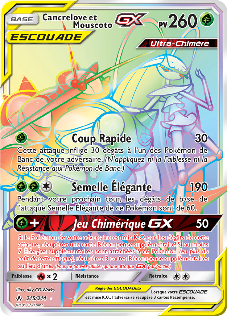 Cancrelove et Mouscoto GX - SL Alliance Infaillible - 215 - Arc-en-ciel rare