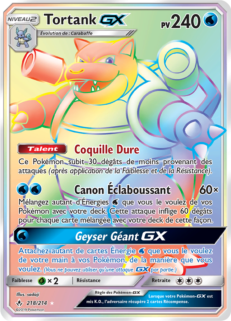 Tortank GX - SL Alliance Infaillible - 218 - Arc-en-ciel rare