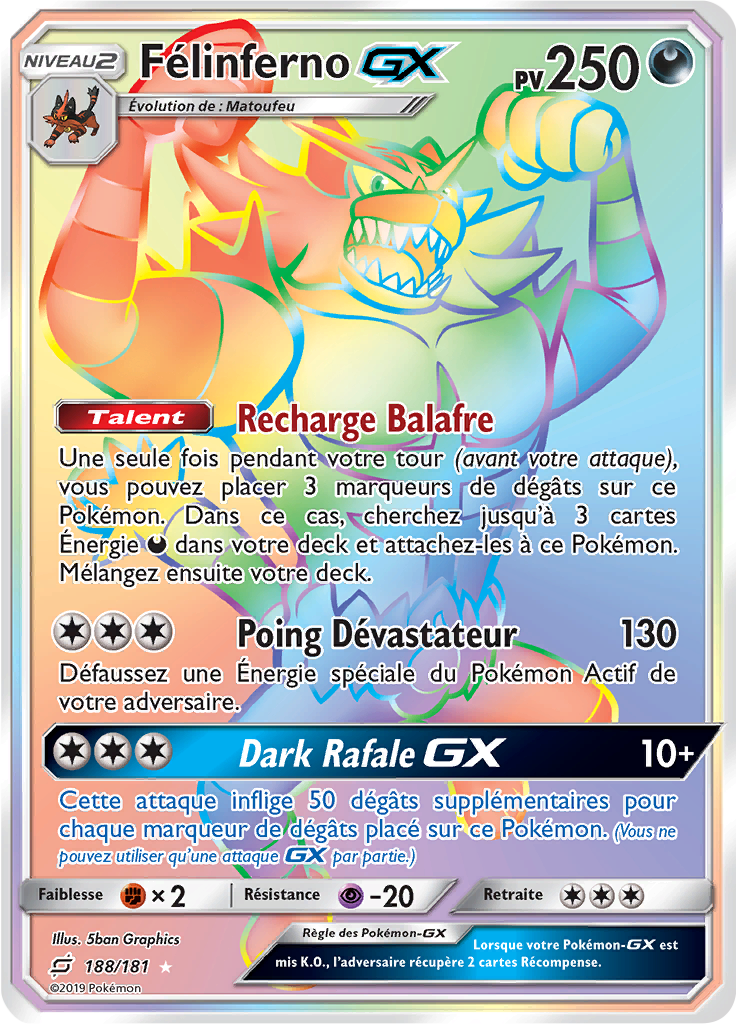 Félinferno GX - SL Duo de Choc - 188 - Arc-en-ciel rare