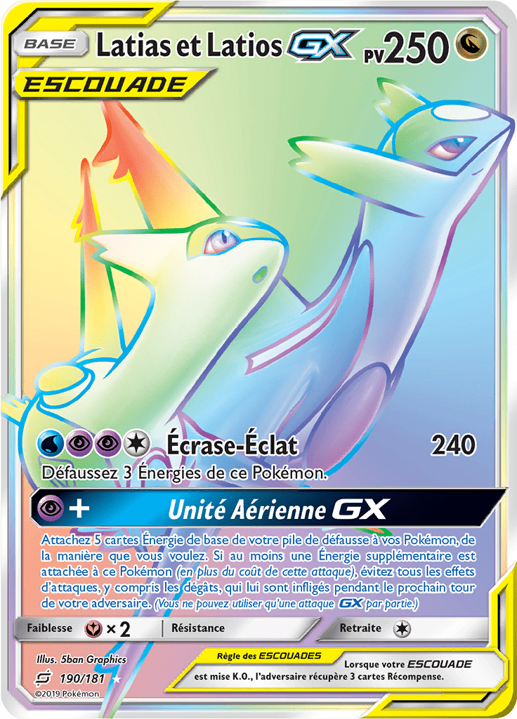 Carte Pok mon Latias Et Latios GX 190 181 SL Duo De Choc L unit carte-pok-mon-latias-et-latios-gx-190-181-sl-duo-de-choc-l-unit
