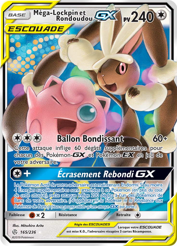 Méga-Lockpin et Rondoudou-GX GX - SL Éclipse Cosmique - 165 - Holographique rare GX