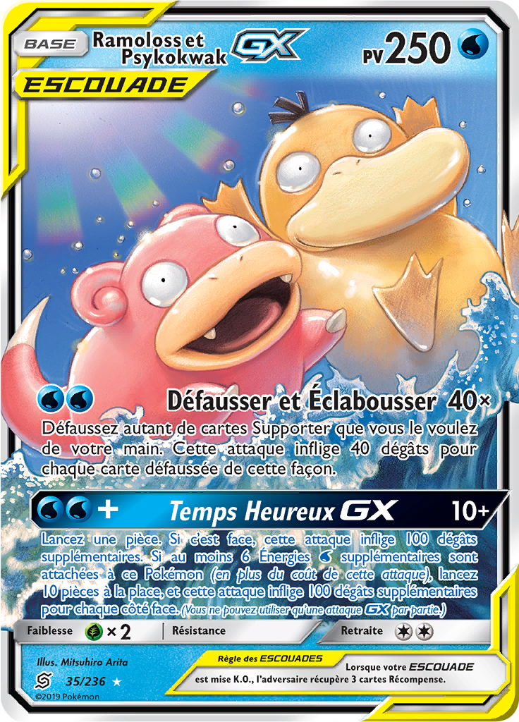 Ramoloss et Psykokwak GX - SL Harmonie des Esprits - 035 - Holographique rare GX