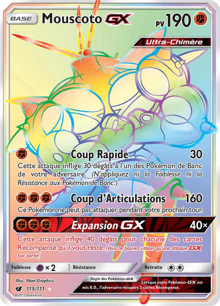 Mouscoto GX - SL Invasion Carmin - 115 - Arc-en-ciel rare