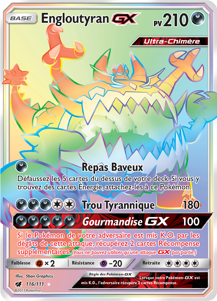 Engloutyran GX - SL Invasion Carmin - 116 - Arc-en-ciel rare