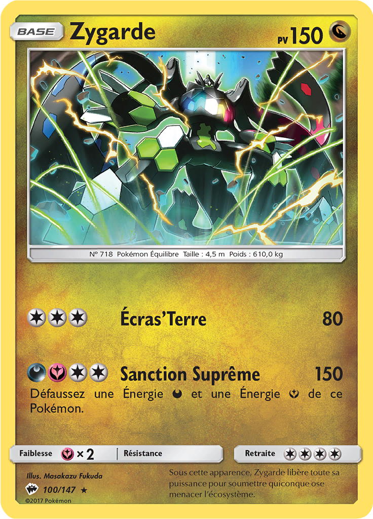 Zygarde - SL Ombres Ardentes - 100 - Holographique rare