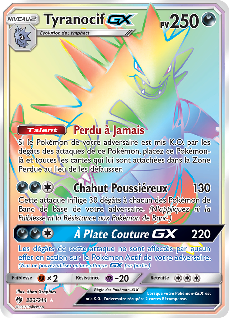 Tyranocif GX - SL Tonnerre Perdu - 223 - Arc-en-ciel rare