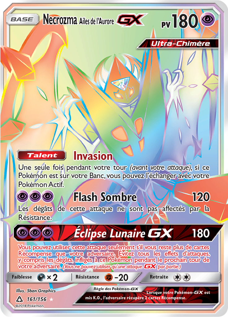 Necrozma Ailes de l'Aurore GX - SL Ultra-Prisme - 161 - Arc-en-ciel rare