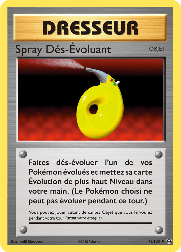 Spray Dés-Évoluant - XY Évolutions - 076 - Peu commune