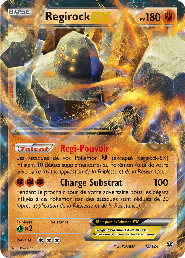Regirock - XY Impact des Destins - 043 - Holographique rare EX