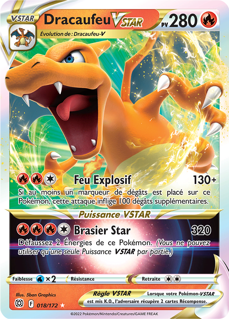Dracaufeu VSTAR -  -  - Holographique rare STAR