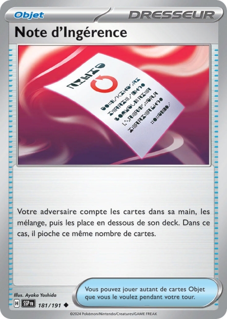 Note d'Ingérence -  -  - Peu commune