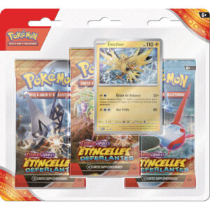 Tripack Pokémon Étincelles Déferlantes EV 8 Electhor et Maraiste (Modèle aléatoire)