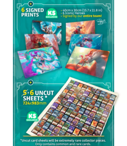 Divine Pledge Bonus Kit Kickstarter Exclusive - 7x Uncut Sheet + 6x Signed Prints