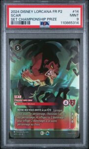 Scar Set Championship Prize Lorcana 14/P2 Promo Année 2 - PSA 9