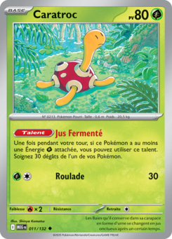 Carte Pokémon Caratroc 011/132 - Méga-Évolution - Peu commune