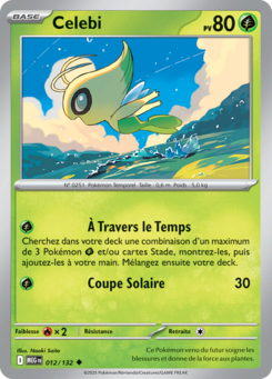 Carte Pokémon Celebi 012/132 - Méga-Évolution - Peu commune