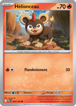 Carte Pokémon Hélionceau 023/132 - Méga-Évolution - Commune